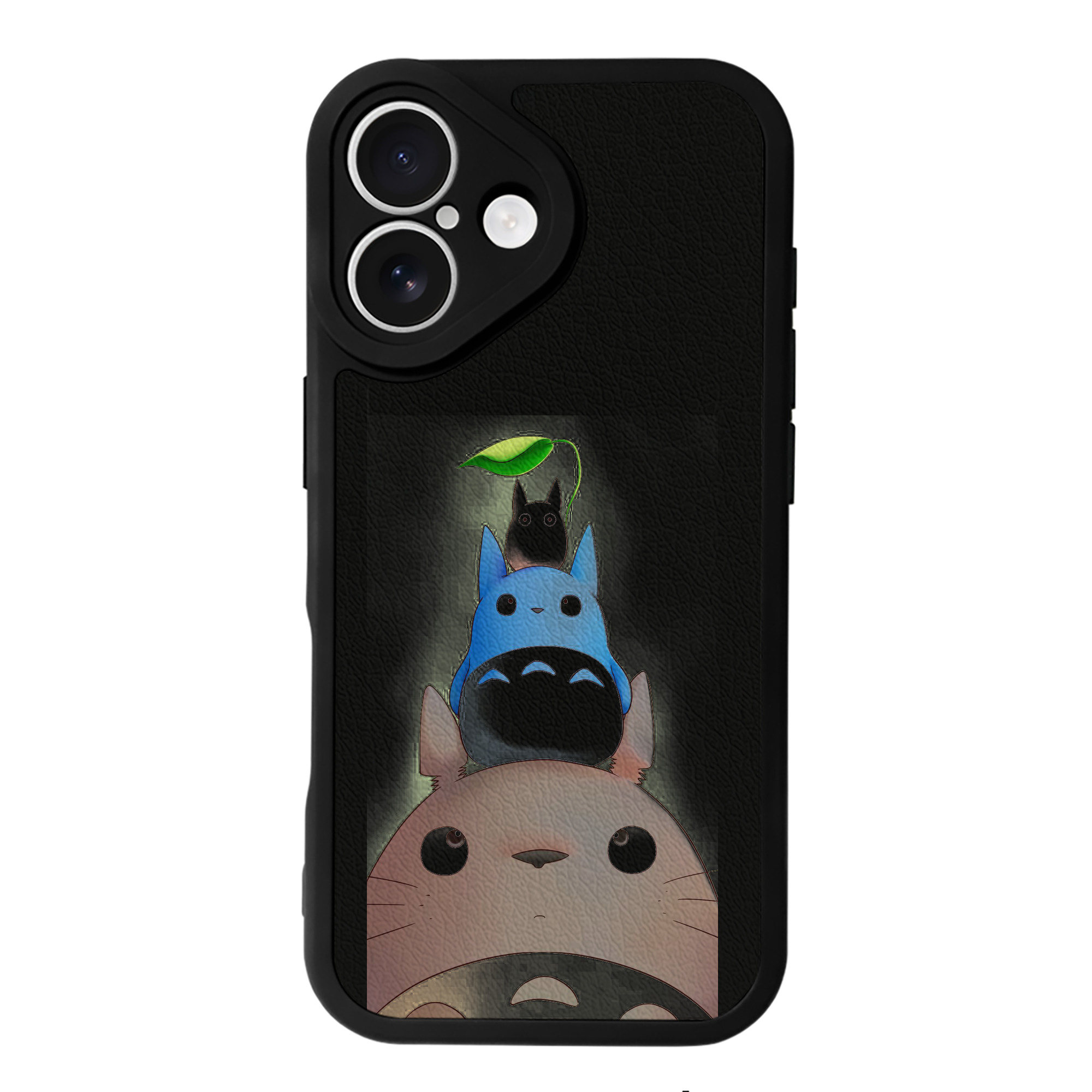 （画像用） となりのトトロ 草壁メイ 草壁サツキ My Neighbor Totoro Satsuki Kusakabe Mei Kusakabe 【iPhone 16シリーズ対応】シリコンスマホケース（レザー調） 材質：シリコン